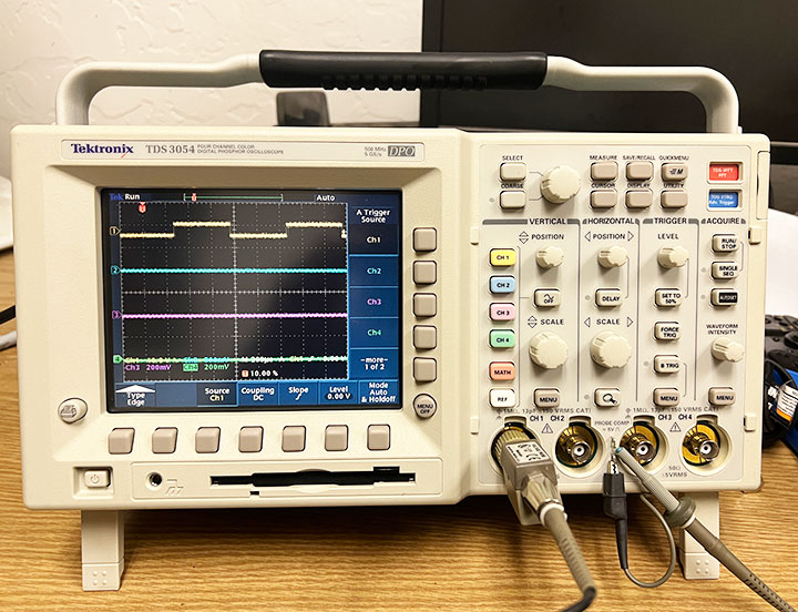 Tektronix TDS 3054 Scope with 4 BNC Inputs