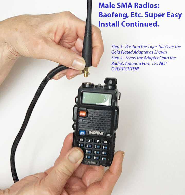 HAM 2 Band Tiger Tail Counterpoise Tactical Highest Quality & Very Affordable - 1 Size Fits Most Modern Handhelds - Image 7