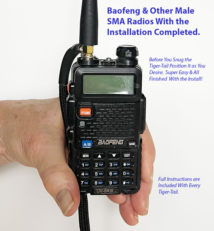 HAM 2 Band Tiger Tail Counterpoise Tactical Highest Quality & Very Affordable - 1 Size Fits Most Modern Handhelds - Image 8