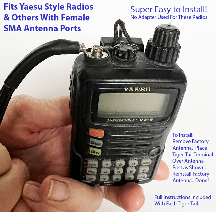 HAM 2 Band Tiger Tail Counterpoise Tactical Highest Quality & Very Affordable - 1 Size Fits Most Modern Handhelds - Image 3